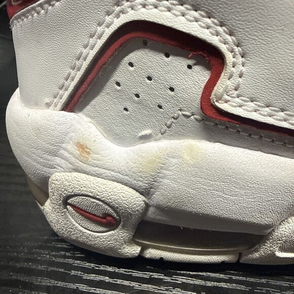 Nike Air Max More * Uptempo GS * Size 6.5Y *White Varsity Red* Athletic Sneakers